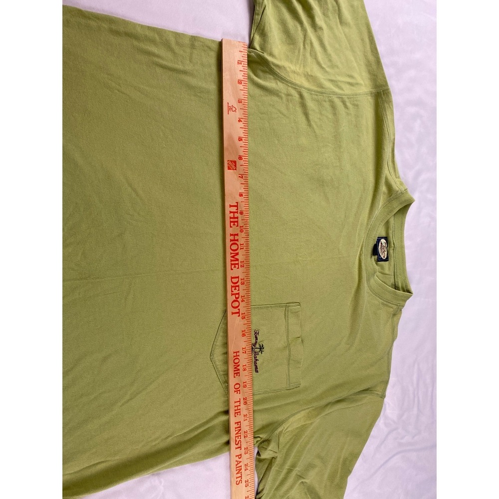 Tommy Bahama Pocket T-Shirt Mens XL Lime Green Excellent Embroidered Logo Cotton - Picture 7 of 8